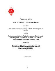 Amateur Radio Association of Bahrain - TRA - Telecommunication ...