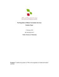 The Regulation of Mobile Termination Services Position Paper ...