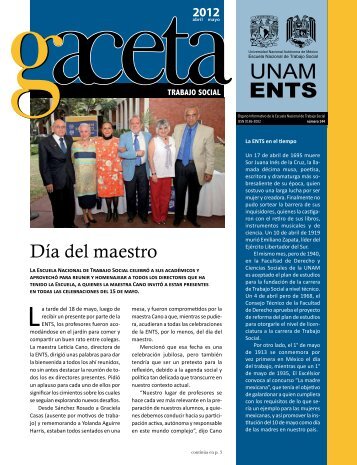 Gaceta 144 - Escuela Nacional de Trabajo Social - UNAM