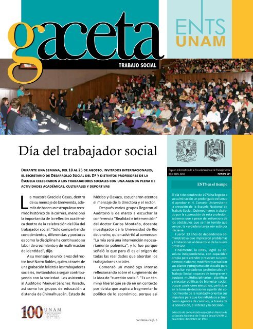 DÃ­a del trabajador social - Escuela Nacional de Trabajo Social ...