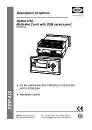 DEIF A/S Option H10, Multi-line 2 unit with USB service port