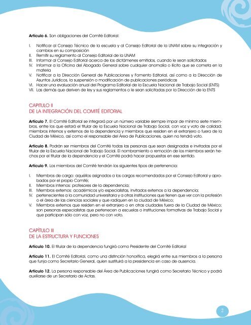 Reglamento del ComitÃ© Editorial de la ENTS - Escuela Nacional de ...