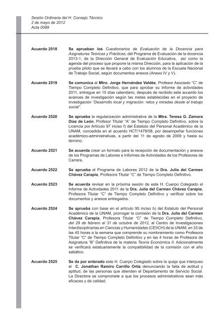 aprobados por el h. consejo tÃ©cnico 2 de mayo 2012 - Escuela ...