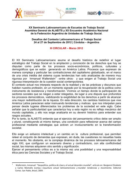 El XX Seminario Latinoamericano asume el desafÃ­o histÃ³rico de ...