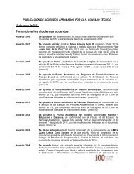 acuerdos aprobados por el h. consejo tÃ©cnico, 11 de enero de 2011