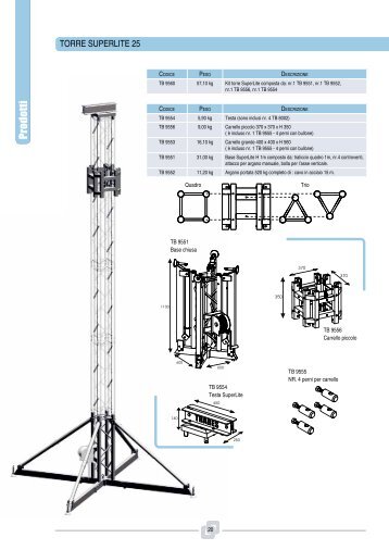 Torre Superlite 25 - Trabes