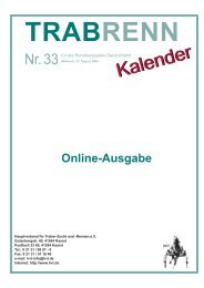 Trabrennkalender - Trabrennsport.de