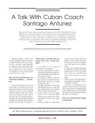 A Talk With Cuban Coach Santiago Antunez - Track & Field News