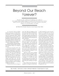 Beyond Our Reach Forever? - Track & Field News