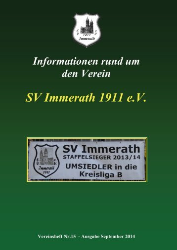 Heft 15 SV Immerath