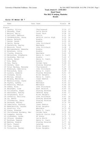 Results - Ellistrack.ca