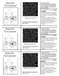 Jesus En Tu Corazon - Tracts