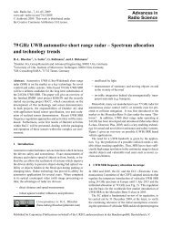 79 GHz UWB automotive short range radar - Advances in Radio ...