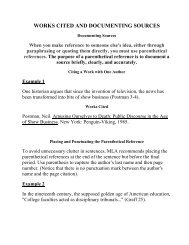 Research Essay Parenthetical Citations