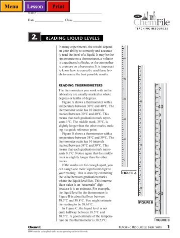 ChemFile Basic Skills Worksheet