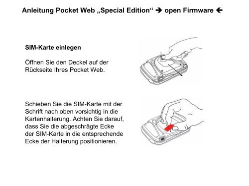 Anleitung Pocket Web â€žSpecial Editionâ€œ ïƒ¨ open ... - Trade4Less