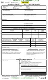 IMPORT DECLARATION - Traders Custom Brokerage Ltd.