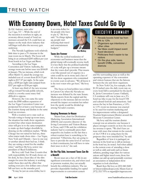 the April 2009 Issue in PDF Format - Trade Show Executive