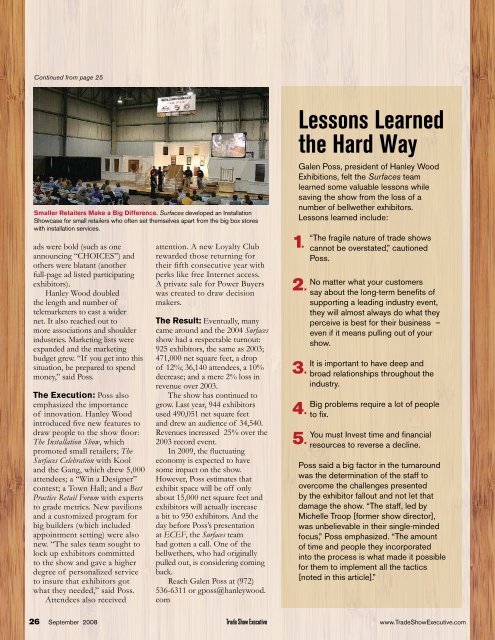 the September 2008 Issue in PDF Format - Trade Show Executive