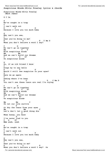 Elvis Presley Lyrics