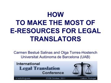 how to make the most of e-resources for legal translators - Tradulex