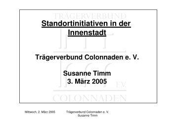 Vortrag Susanne Timm.pdf - TrÃ¤gerverbund Projekt Innenstadt