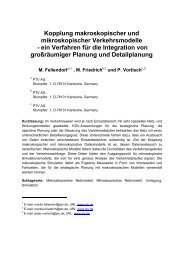 Kopplung makroskopischer und mikroskopischer Verkehrsmodelle