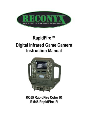 RapidFire Instruction Manual - Trail Camera
