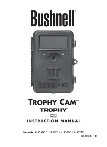 2013 Bushnell HD Max Owner's Manual - Trail Camera