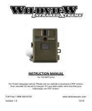 Wildview X8IR No Glow Owner's Manual - Trail Camera