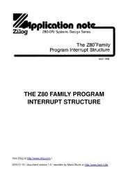 THE Z80 FAMILY PROGRAM INTERRUPT STRUCTURE - Thomas ...