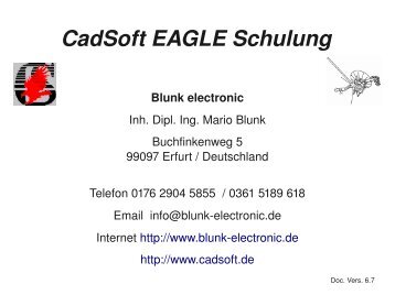 CADSOFT EAGLE Training Blunk electronic