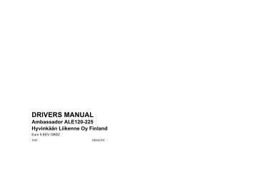 DRIVERS MANUAL - Training Registration System - VDL Bus & Coach