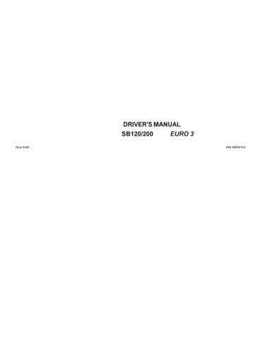 driver's manual sb120/200 euro 3 - Training Registration System