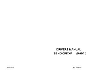 drivers manual sb 4000pf/xf euro 3 - Training Registration System