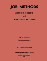 Job Methods Manual - Training Within Industry Service