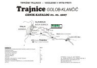 CENIK-KATALOG 01. 01. 2007 - Trajnice Golob - KlanÄiÄ