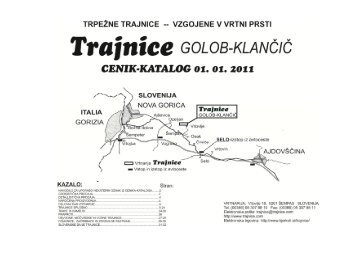 Cenik-katalog 2011 (pdf) - Trajnice Golob - KlanÄiÄ