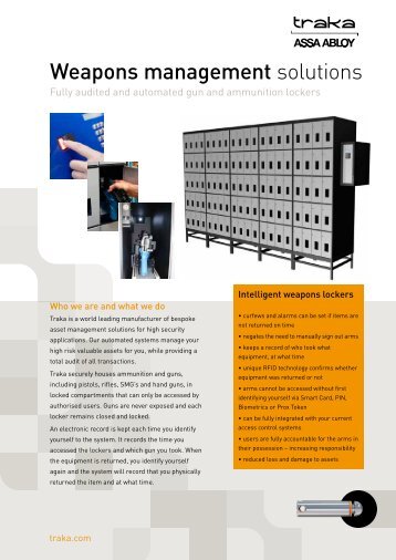 Traka Weapons Lockers Access control systems & kits product ...