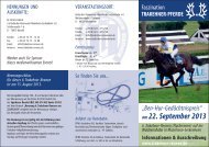 Flyer herunterladen - Trakehner - Stall Friedrich