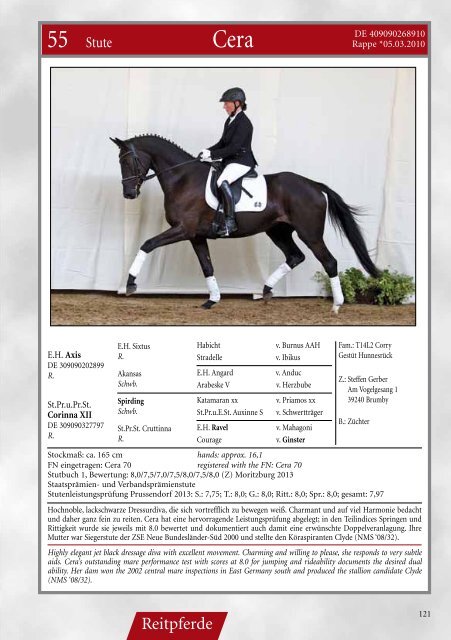 Hengstmarktkatalog (pdf) - Trakehner Verband