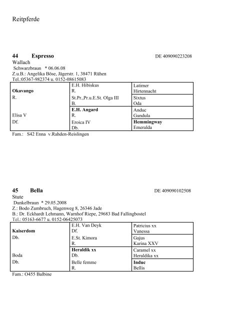 Katalog (pdf) - Trakehner Verband