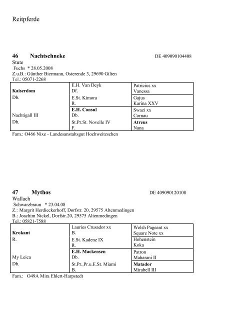 Katalog (pdf) - Trakehner Verband