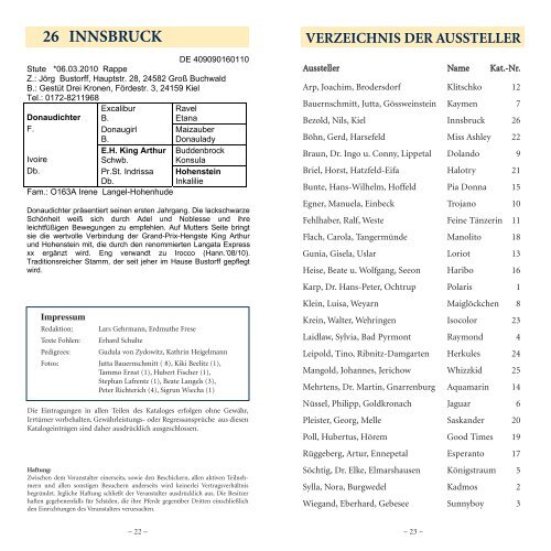 Fohlenkatalog (pdf) - Trakehner Verband