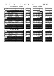 2013 Berliner Mannschaftsmeisterschaften ohne KR-Noten