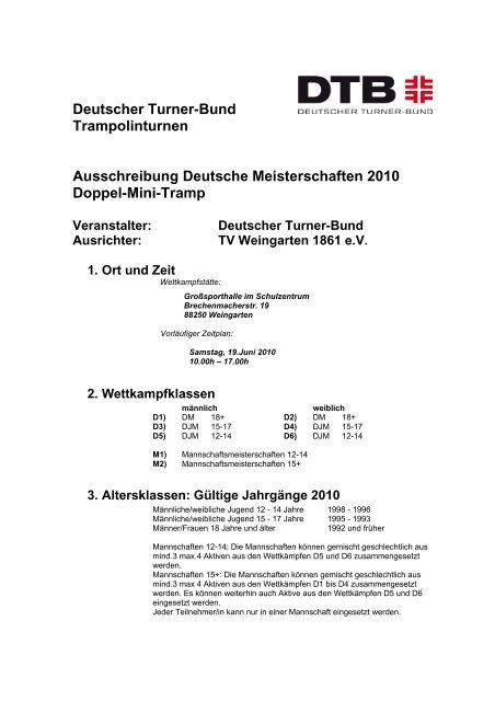 Deutsche Meisterschaften Doppelminitrampolin