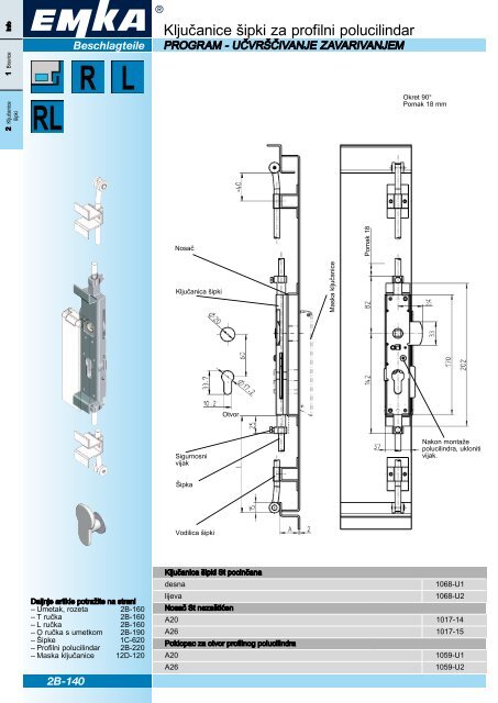 Modularni Sustavi Zaklju?avanja - Glavni ... - EMKA Beschlagteile