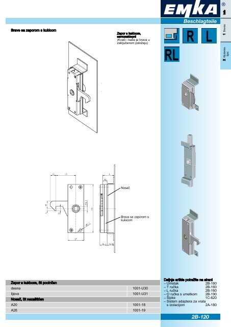 Modularni Sustavi Zaklju?avanja - Glavni ... - EMKA Beschlagteile