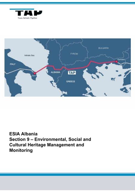 ESIA Albania Section 9 - Trans Adriatic Pipeline