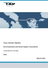 ESIA Italy â Section 6 Environmental, Social and Cultural Baseline